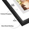 Americanflat Floating Aluminum Picture Frame - Sleek Aluminum Photo Frame for Wall Display - Black Metal Molded Frame - Shatter Resistant Glass - Hanging Hardware